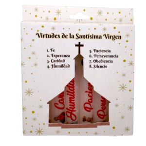 Velas con Las Virtudes de la Santísima Virgen