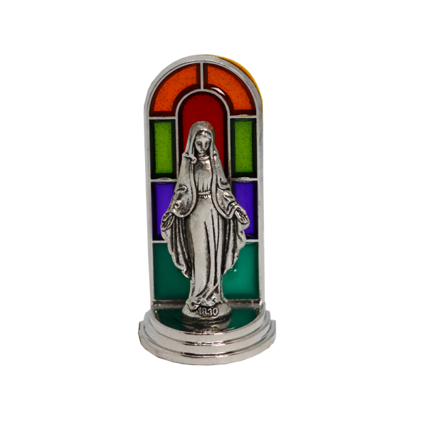Vitral pequeño de la  Virgen Milagrosa